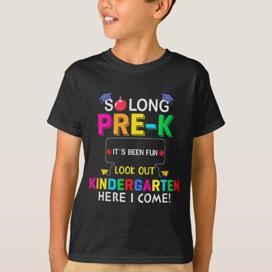 Zo lang pre-k Kindergarten hier Afstuderen vorige T-shirt (Voorkant)
