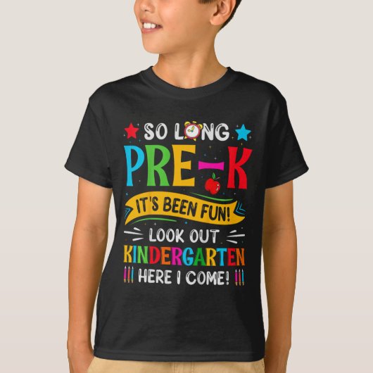 Zo lang pre-k Kindergarten hier Afstuderen vorige T-shirt (Voorkant)