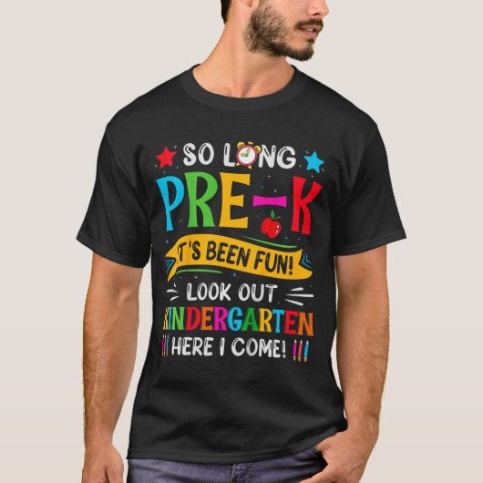 Zo lang pre-k Kindergarten hier Afstuderen vorige T-shirt (Voorkant)