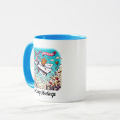 Zo lang vergaderingen grappig pensioen mok (Voorkant links)