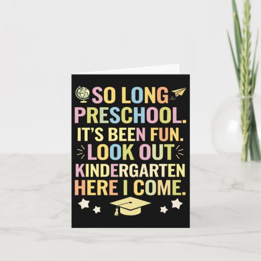 Zo lang voorschool is het leuk Afstuderen Afstuder Kaart (Voorkant)