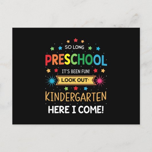 Zo lang voorschoolse Afstuderen Afstuderen Kind va Briefkaart (Voorkant)