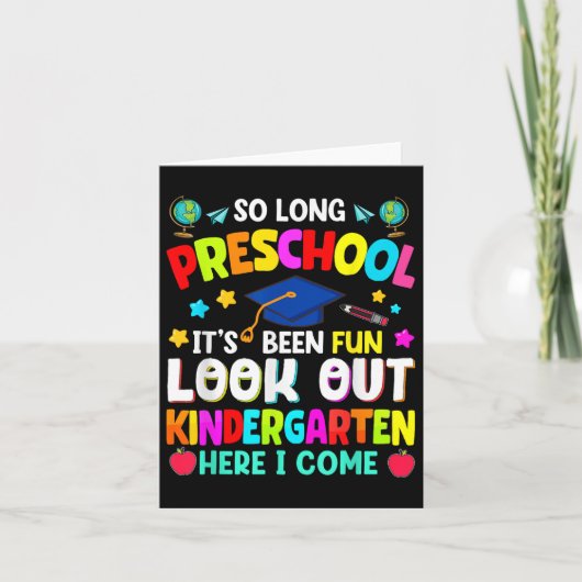Zo lang voorschoolse Afstuderen Afstuderen Kind va Kaart (Voorkant)