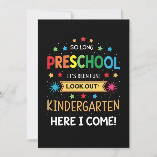 Zo lang voorschoolse Afstuderen Afstuderen Kind va Kaart (Voorkant)