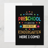Zo lang voorschoolse Afstuderen Afstuderen Kind va Kaart (Voorkant / Achterkant)