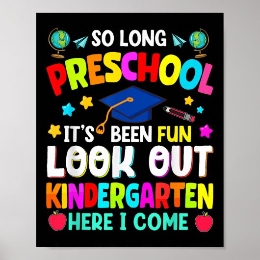 Zo lang voorschoolse Afstuderen Afstuderen Kind va Poster (Voorkant)