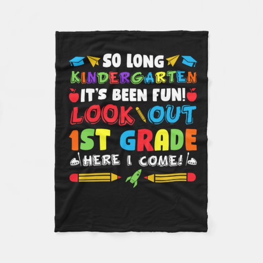 Zo Lange Kindergarten 1ste graad Fleece Deken (Voorkant)