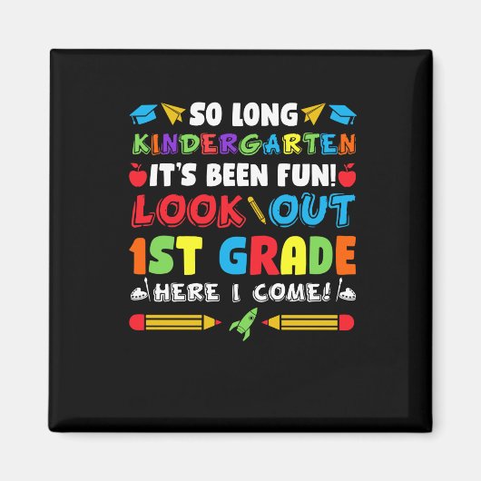Zo Lange Kindergarten 1ste graad Magneet (Voorkant)