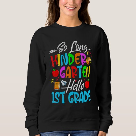 Zo lange kindertuin Hallo eerste graad eerste dag Trui (Voorkant)