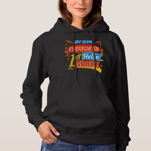 Zo lange Kindertuin Hallo eerste graad terug naar Hoodie (Voorkant)