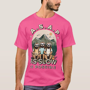Zo langzaam mogelijk grappig luiaard wandelteam t-shirt