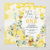 Zo leuk om één honingraat te zijn: Birthday Party Kaart (Voorkant / Achterkant)