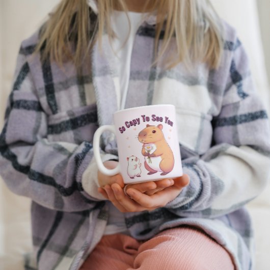 Zo leuk om te zien - Schattigee Capybara Art Koffiemok