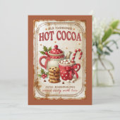 Zo leuk traditioneel Kerstfeest in vintage uitstra Feestdagenkaart (Staand voorkant)