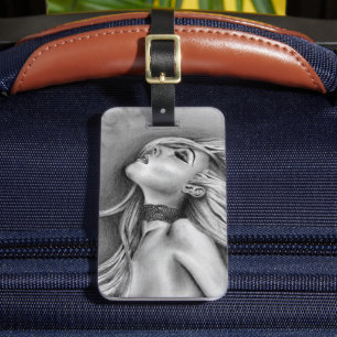 Zo levend Moeder Monster Blond Originele Kunst Bagagelabel