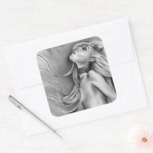 Zo levende Moeder Monster Blonde Originele Kunst Vierkante Sticker