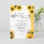 Zo lief als het kan zijn een beetje honing baby sh kaart (Staand voorkant)