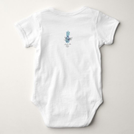Zo lief! Blauwe ananas Baby Kleding Romper (Achterkant)