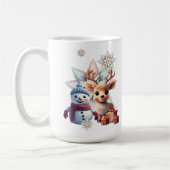 Zo lief dit kleine rendier koffiemok (Links)