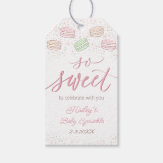Zo lief Frans Macaron Favor Tag Cadeaulabel