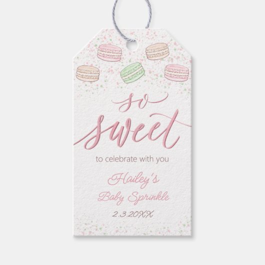 Zo lief Frans Macaron Favor Tag Cadeaulabel (Voorkant)