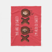 ZO LIEF! Gepersonaliseerde Funny Valentijnsdag Fleece Deken (Voorkant)