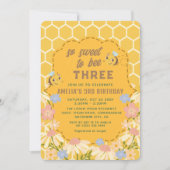 Zo lief om drie meisje verjaardagsfeestje te zijn kaart (Voorkant)