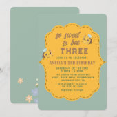 Zo lief om drie meisje verjaardagsfeestje te zijn kaart (Voorkant / Achterkant)