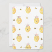 Zo lief om één bij te zijn Roze Bloemen 1e verjaar Kaart (Achterkant)