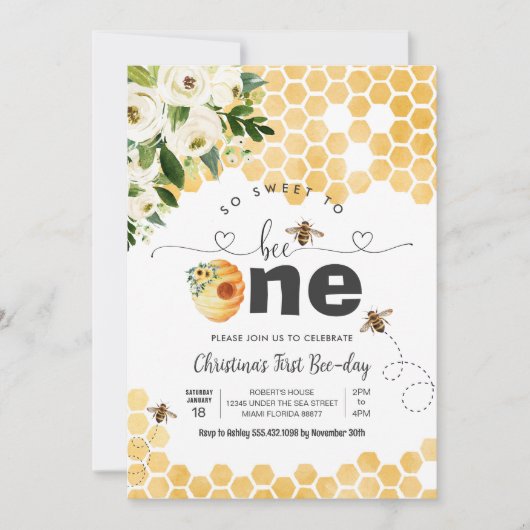 Zo lief om een bijenthemafeest te zijn Eerste Verj Kaart (Voorkant)