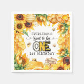 Zo lief om één bloemige 1e verjaardag te zijn servet (Voorkant)