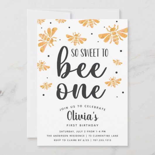 Zo lief om een eerste verjaardag te zijn kaart (Voorkant)