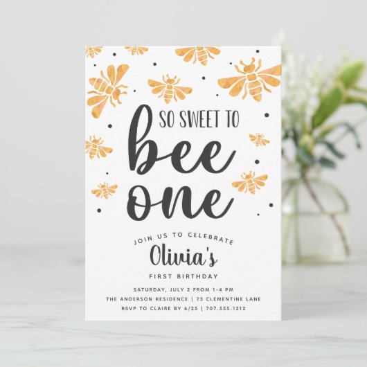 Zo lief om een eerste verjaardag te zijn kaart (Staand voorkant)