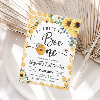 Zo lief om één feest bij-dag 1e verjaardag te zijn kaart