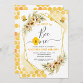 Zo lief om één honing verjaardagsfeestje te zijn kaart (Voorkant / Achterkant)