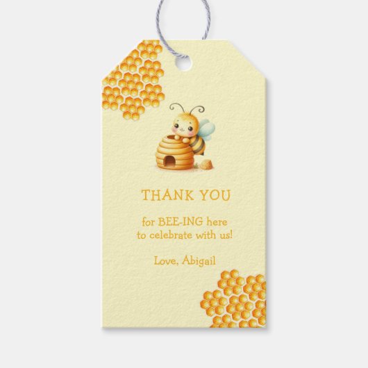 ZO LIEF OM ER EEN TE ZIJN DANK U STICKER CADEAULABEL (Voorkant)