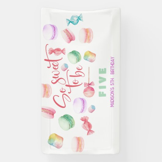 Zo lief om... kinderen verjaardag te zijn spandoek (Verticaal)