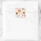 Zo lief om... kinderen verjaardag te zijn vierkante sticker (Tas)