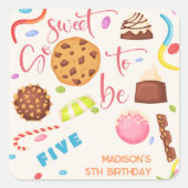 Zo lief om... kinderen verjaardag te zijn vierkante sticker (Voorkant)