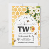 Zo lief om te zijn twee bijen themafeest eerste ve kaart (Voorkant)