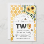 Zo lief om te zijn twee bijen themafeest eerste ve kaart (Voorkant)