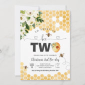 Zo lief om te zijn twee bijen themafeest eerste ve kaart (Voorkant)