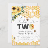 Zo lief om te zijn twee bijen themafeest eerste ve kaart (Voorkant)