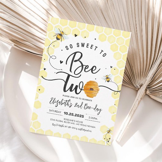 Zo lief om te zijn twee feest bij-dag 2e verjaarda kaart