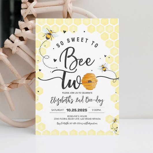 Zo lief om te zijn twee feest bij-dag 2e verjaarda kaart