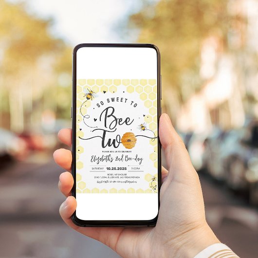 Zo lief om te zijn twee feest bij-dag 2e verjaarda kaart