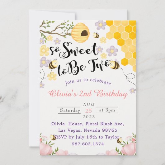 Zo lief om twee 2e verjaardag te zijn kaart (Voorkant)