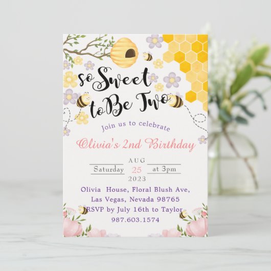 Zo lief om twee 2e verjaardag te zijn kaart (Staand voorkant)