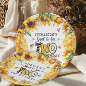 Zo lief om twee bloemen te zijn 2e verjaardag papieren bordje