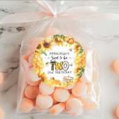 Zo lief om twee bloemen te zijn 2e verjaardag ronde sticker